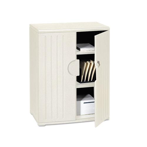 Officeworks Resin Storage Cabinet, 36w X 22d X 46h, Platinum