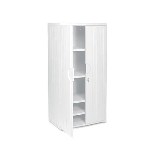 Officeworks Resin Storage Cabinet, 36w X 22d X 72h, Platinum