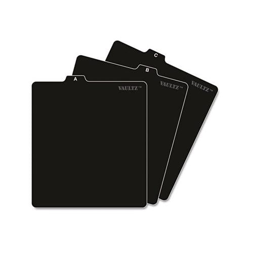 A-z Cd File Guides, 1-3-cut Top Tab, A To Z, 5 X 5.75, Black, 26-set