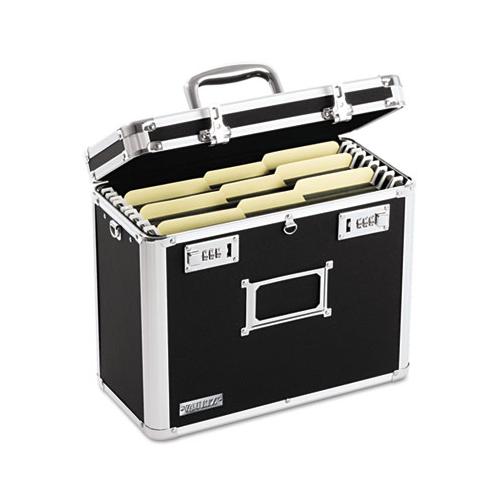 Locking File Chest, Letter Files, 13.75" X 7.25" X 12.25", Black