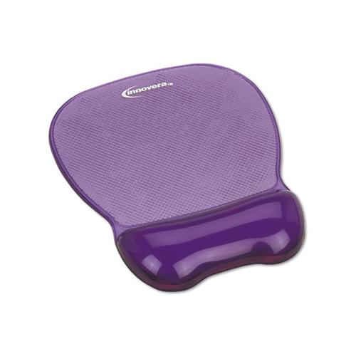 Gel Mouse Pad W-wrist Rest, Nonskid Base, 8-1-4 X 9-5-8, Purple