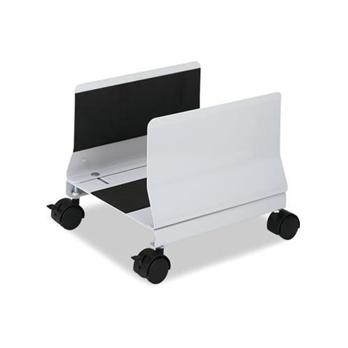 Metal Mobile Cpu Stand, 10.25w X 10.63d X 9.75h, Light Gray
