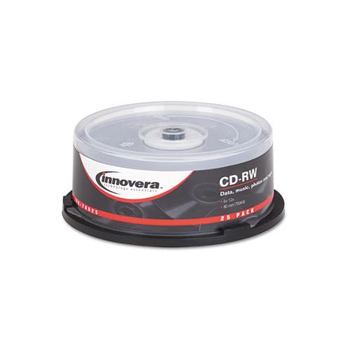 Cd-rw Discs, 700mb-80min, 12x, Spindle, Silver, 25-pack