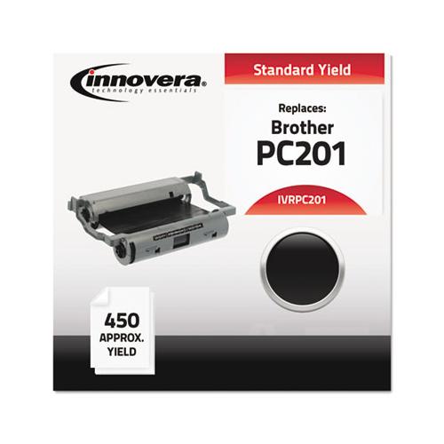 Compatible Black Thermal Transfer Print Cartridge, Replacement For Brother Pc201 450 Page Yield