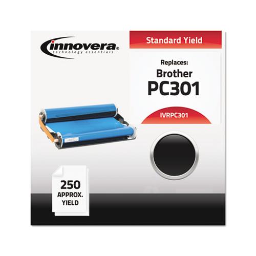 Compatible Black Thermal Transfer Print Cartridge, Replacement For Brother Pc301, 250 Page Yield