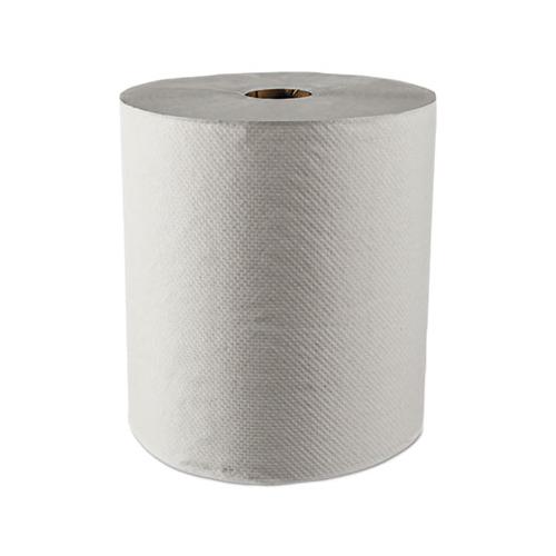 Essential 100% Recycled Fiber Hard Roll Towel, 1.5" Core,white,8" X 800ft, 12-ct