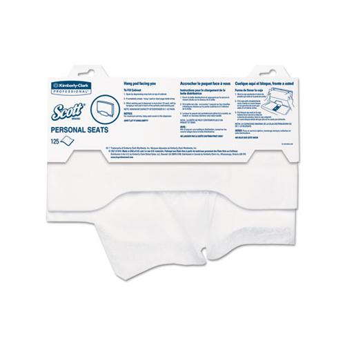 Personal Seats Sanitary Toilet Seat Covers, 15 X 18, White, 125-pack