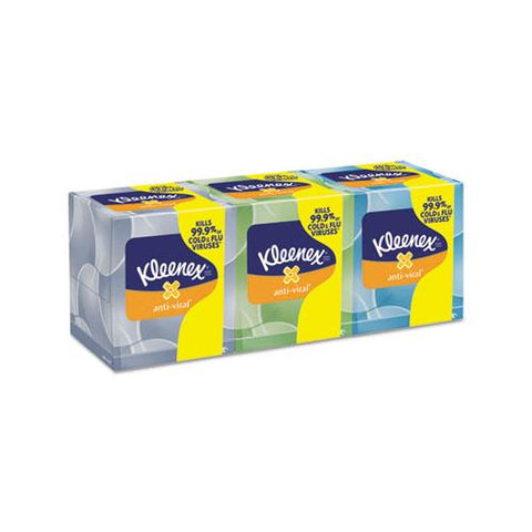 Boutique Anti-viral Facial Tissue, 3-ply, White, Pop-up Box, 60 Sheets-box, 3 Boxes-pack, 4 Packs-carton