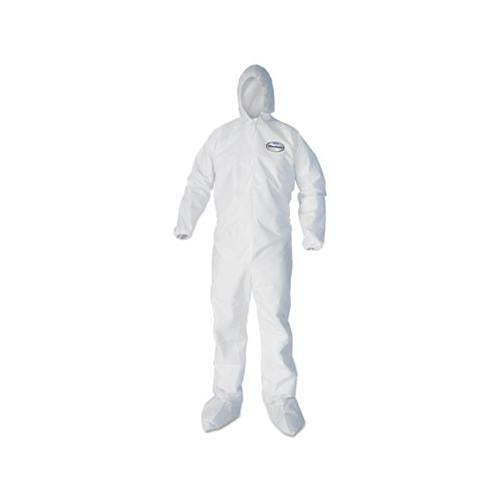 A40 Elastic-cuff, Ankle, Hood And Boot Coveralls, X-large, White, 25-carton