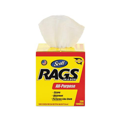 Rags In A Box, Pop-up Box, 10 X 12, White, 200-box