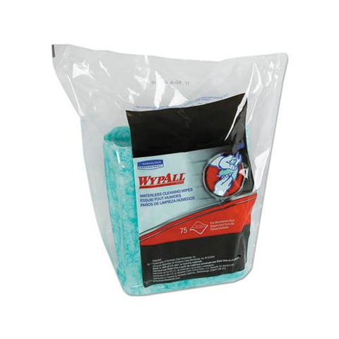 Waterless Cleaning Wipes Refill Bags, 12 X 9, 75-pack
