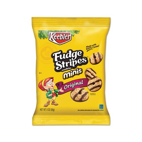 Mini Cookies, Fudge Stripes, 2 Oz Snack Pack, 8-box