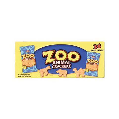 Zoo Animal Crackers, Original, 2 Oz Pack, 36 Packs-box