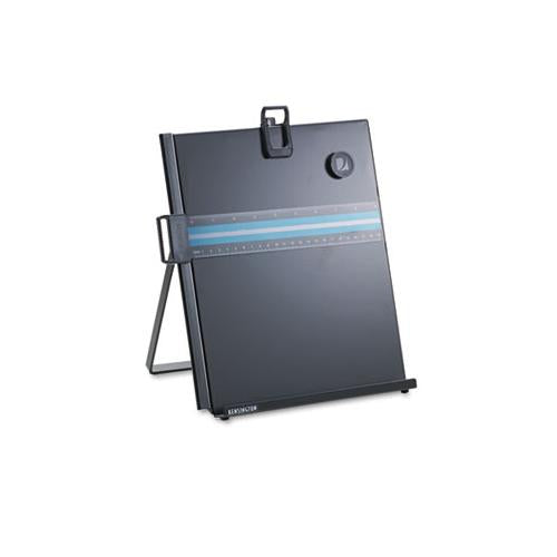Letter-size Freestanding Desktop Copyholder, Stainless Steel, Black