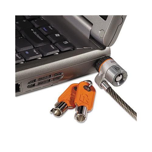 Laptop Computer Microsaver Security Cable W-lock, White Cable, Two Keys
