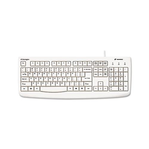 Pro Fit Usb Washable Keyboard, 104 Keys, White