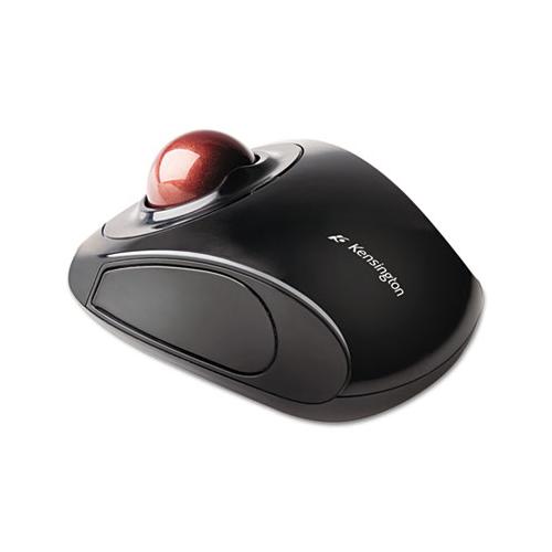 Orbit Wireless Mobile Trackball, 2.4 Ghz Frequency-30 Ft Wireless Range, Left-right Hand Use, Black-red
