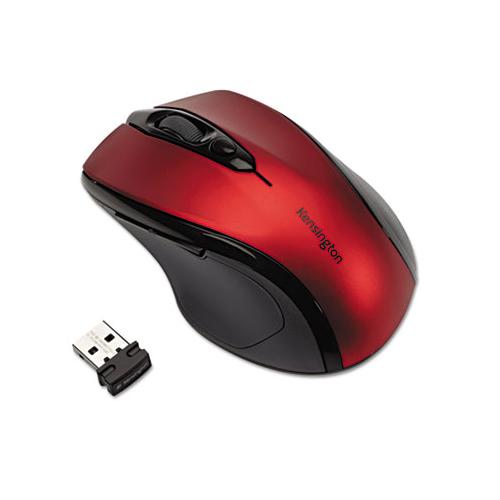 Pro Fit Mid-size Wireless Mouse, 2.4 Ghz Frequency-30 Ft Wireless Range, Right Hand Use, Ruby Red