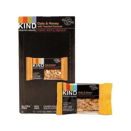 Healthy Grains Bar, Oats And Honey With Toasted Coconut, 1.2 Oz, 12-box