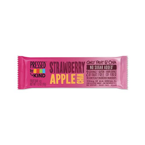 Pressed By Kind Bars, Strawberry Apple Chia, 1.2 Oz Bar, 12-box