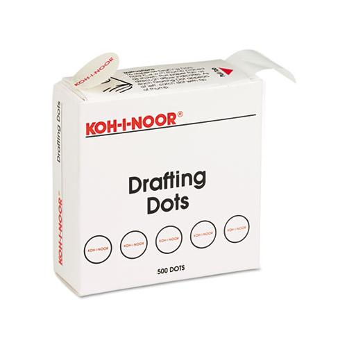 Adhesive Drafting Dots, 0.88" Dia, Dries Clear, 500-box