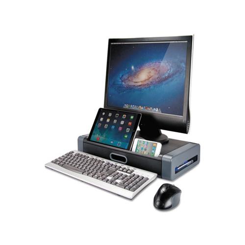 Monitor Riser, 19 X 11 X 4, Black-gray