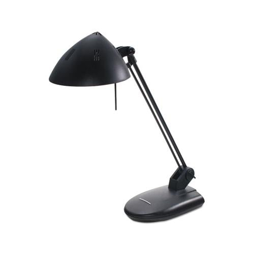 High-output Three-level Halogen Desk Lamp, 6.75"w X 9"d X 20.25"h, Matte Black