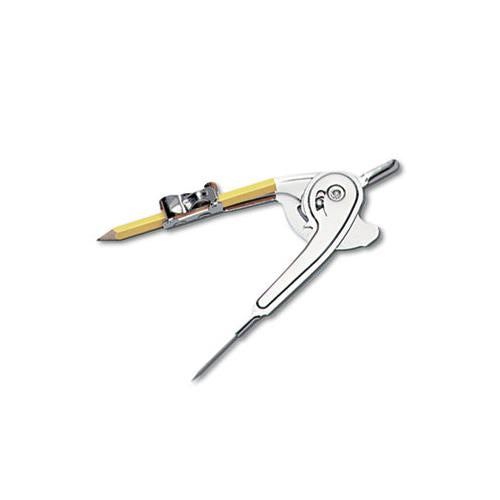 Ball Bearing Compass W- Traditional Pointed Tip, 12" Maximum Dia., Metal, Dozen