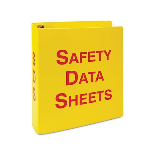 Ghs Sds Binder, 3 Rings, 2.5" Capacity, 11 X 8.5, Yellow-red