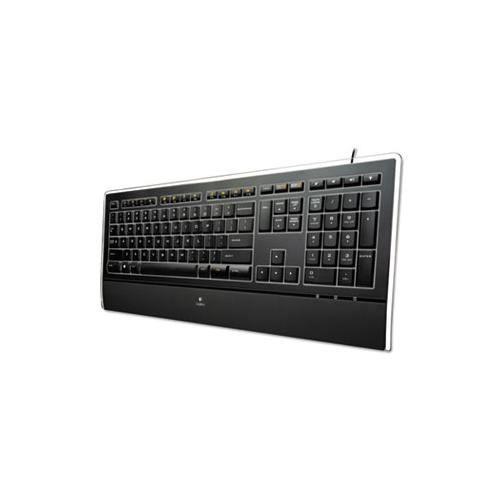 K740 Illuminated Wired Keyboard, Usb, Black