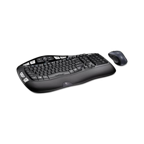 Mk550 Wireless Wave Keyboard + Mouse Combo, 2.4 Ghz Frequency-30 Ft Wireless Range, Black