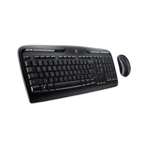 Mk320 Wireless Keyboard + Mouse Combo, 2.4 Ghz Frequency-30 Ft Wireless Range, Black