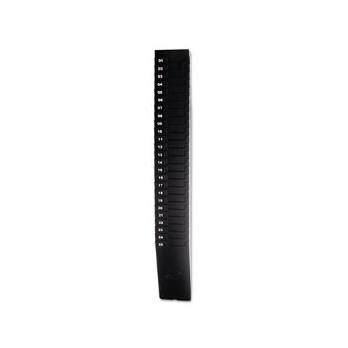 Expandable Time Card Rack, 25-pocket, Holds 9" Cards, Plastic, Black