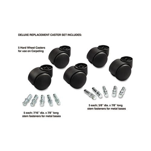 Deluxe Futura Casters, Nylon, B And K Stems, 120 Lbs-caster, 5-set