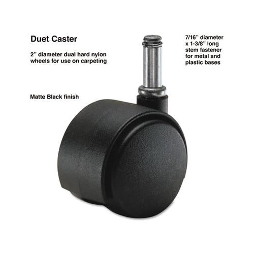 Duet Dual Wheels, Nylon, C Stem, 110 Lbs-caster, 5-set