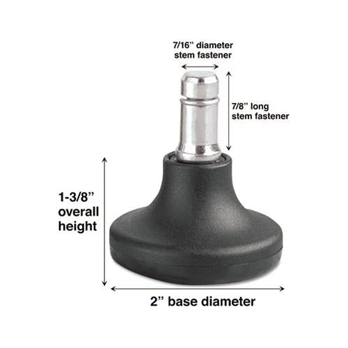 Low Profile Bell Glides, B Stem, 110 Lbs-glide, 5-set