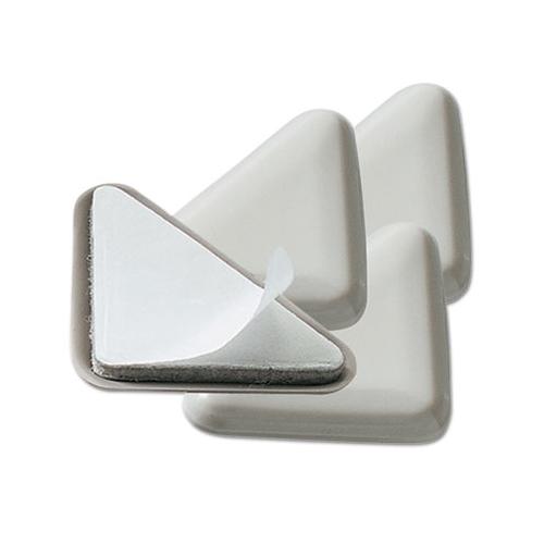 Cabinet Floor Savers, Triangular, 7w X 1.13d X 8h, Beige, 4-pack