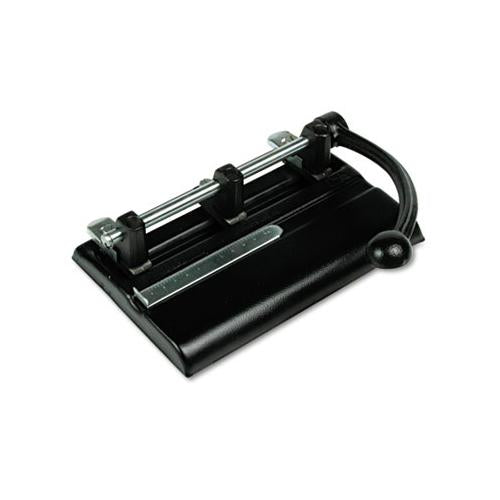 40-sheet Lever Action Two- To Seven-hole Punch, 13-32" Holes, Black