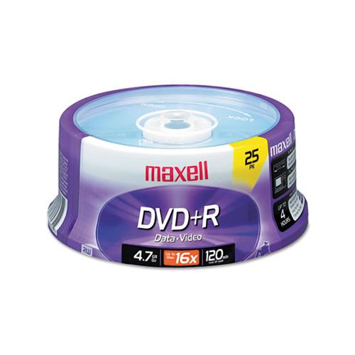 Dvd+r Discs, 4.7gb, 16x, Spindle, Silver, 25-pack