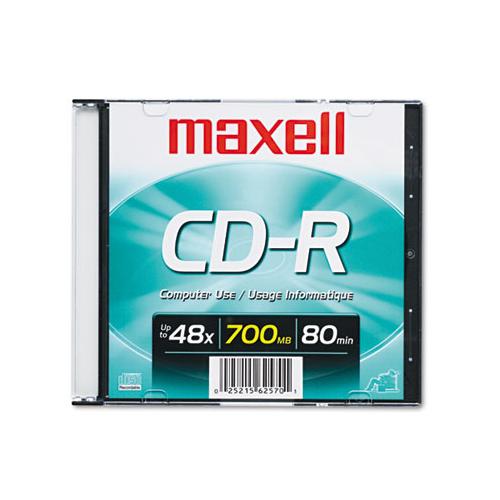Cd-r Disc, 700mb-80min, 48x, W-slim Jewel Case, Silver