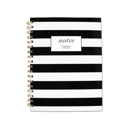 Black & White Striped Hardcover Notebook, 1 Subject, Wide-legal Rule, Black-white Stripes Cover, 9.5 X 7.25, 80 Sheets