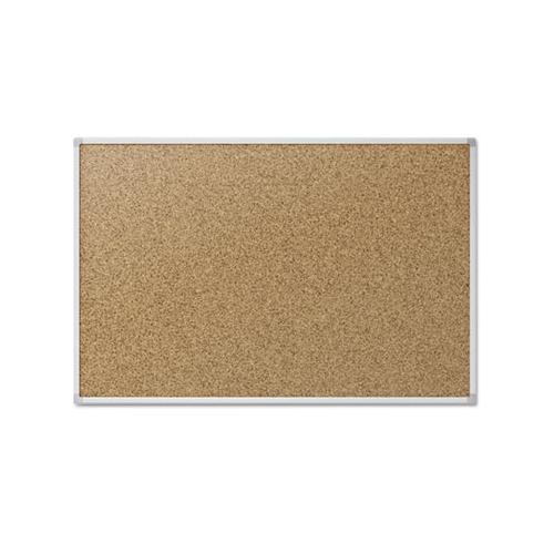 Cork Bulletin Board, 48 X 36, Silver Aluminum Frame