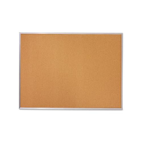 Cork Bulletin Board, 96 X 48, Silver Aluminum Frame