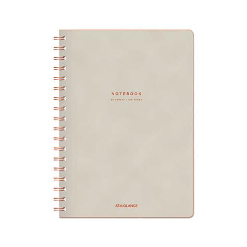 Collection Twinwire Notebook, 1 Subject, Wide-legal Rule, Tan-red Cover, 9.5 X 7.25, 80 Sheets