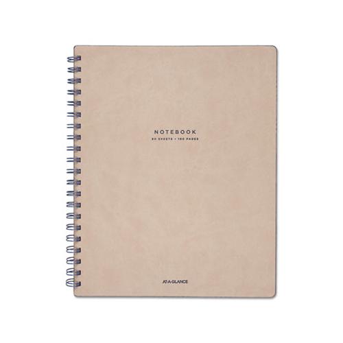 Collection Twinwire Notebook, 1 Subject, Wide-legal Rule, Tan-navy Blue Cover, 11 X 8.75, 80 Sheets