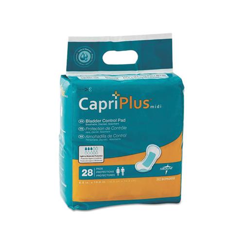Capri Plus Bladder Control Pads, Extra Plus, 6.5" X 13.5", 28-pack