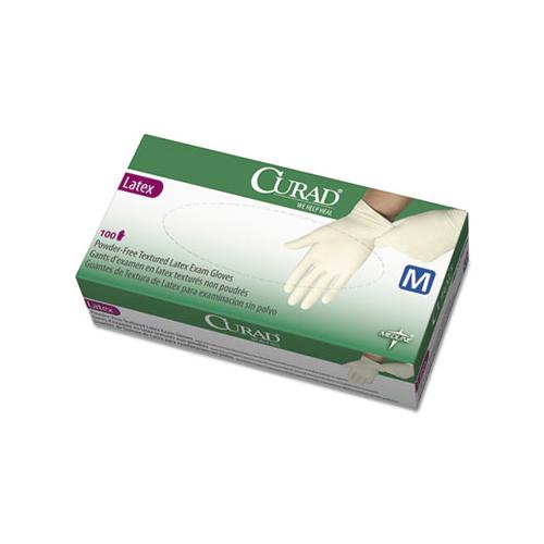 Latex Exam Gloves, Powder-free, Medium, 100-box
