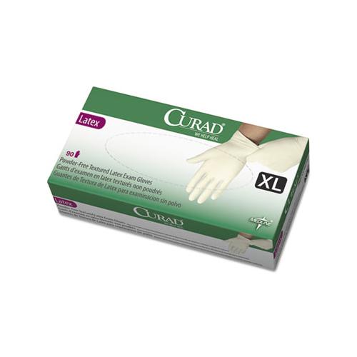 Latex Exam Gloves, Powder-free, X-large, 90-box