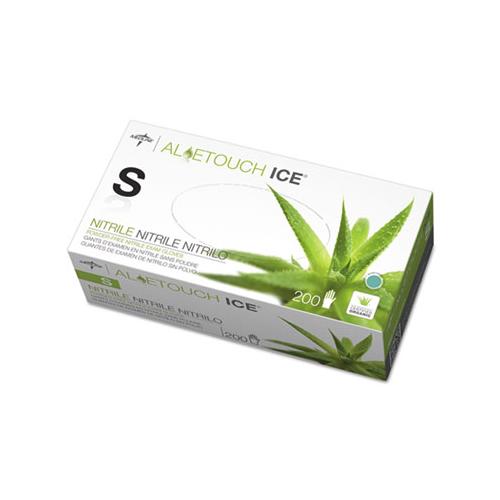 Aloetouch Ice Nitrile Exam Gloves, Small, Green, 200-box