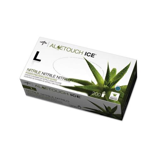 Aloetouch Ice Nitrile Exam Gloves, Large, Green, 200-box